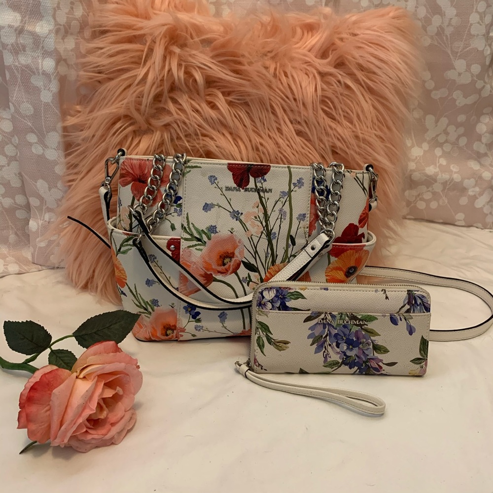 Dana Buchman Floral Purse & Wallet Set